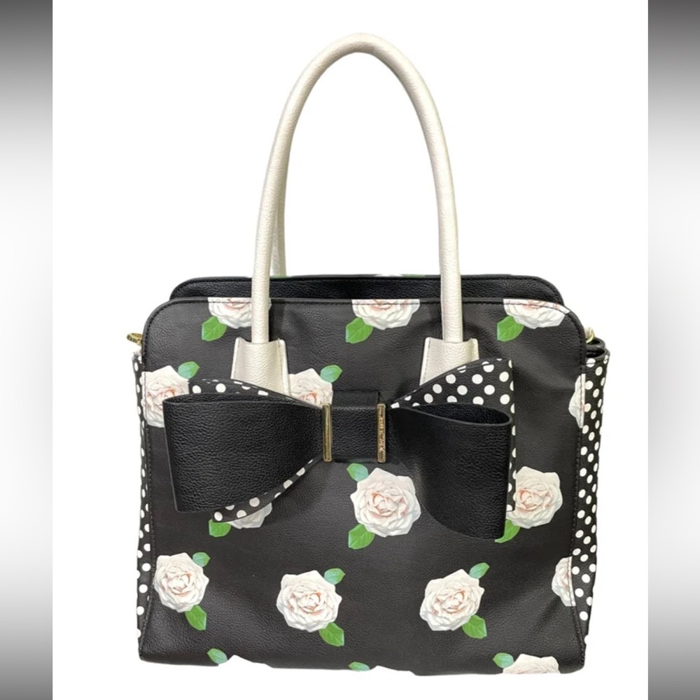 Betsy Johnson Bow Polka Dot Tote Bag